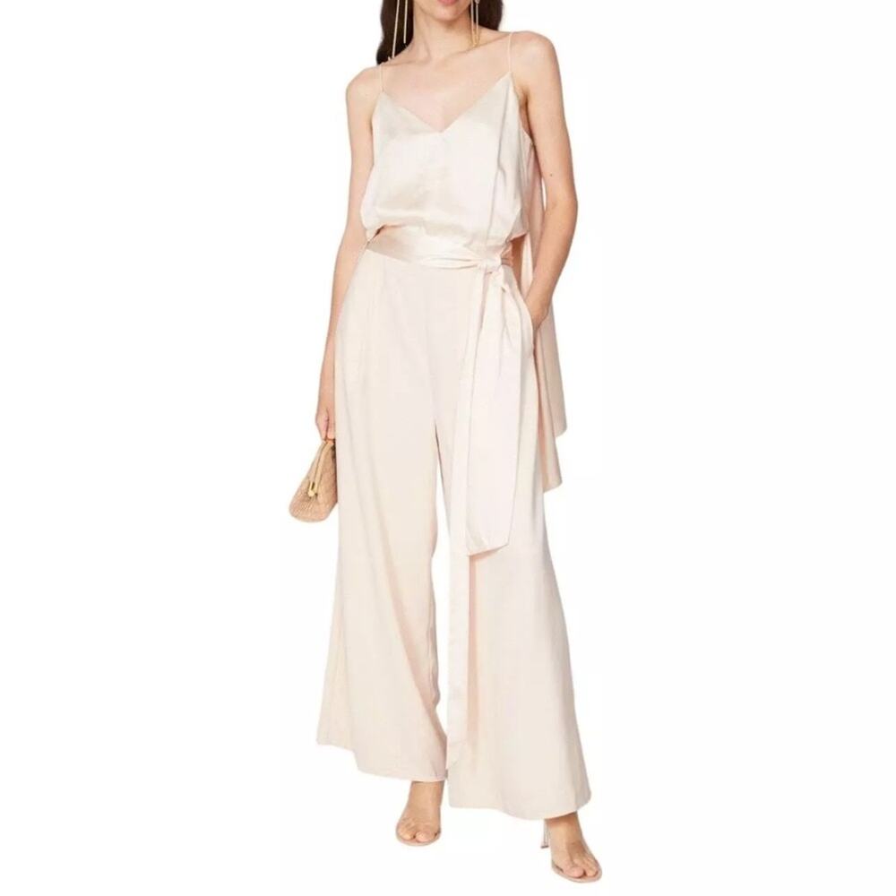 Obando Collective Beige Wide Leg Jumpsuit w/‎ Cape Size 2